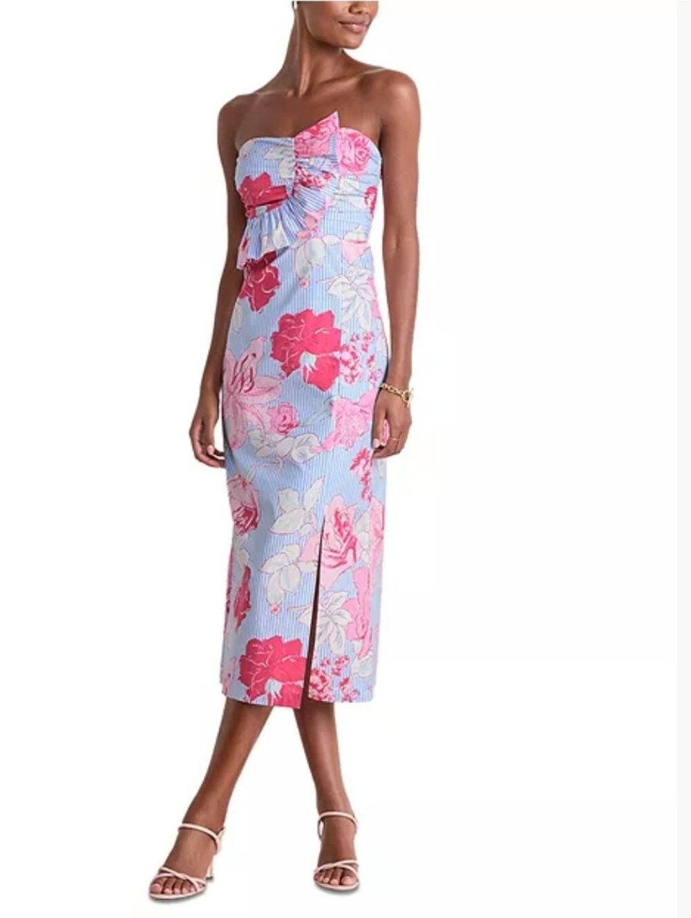 Vineyard Vines Kentucky Debry Floral Strapless Dress in the Bryndle Rose Size 6